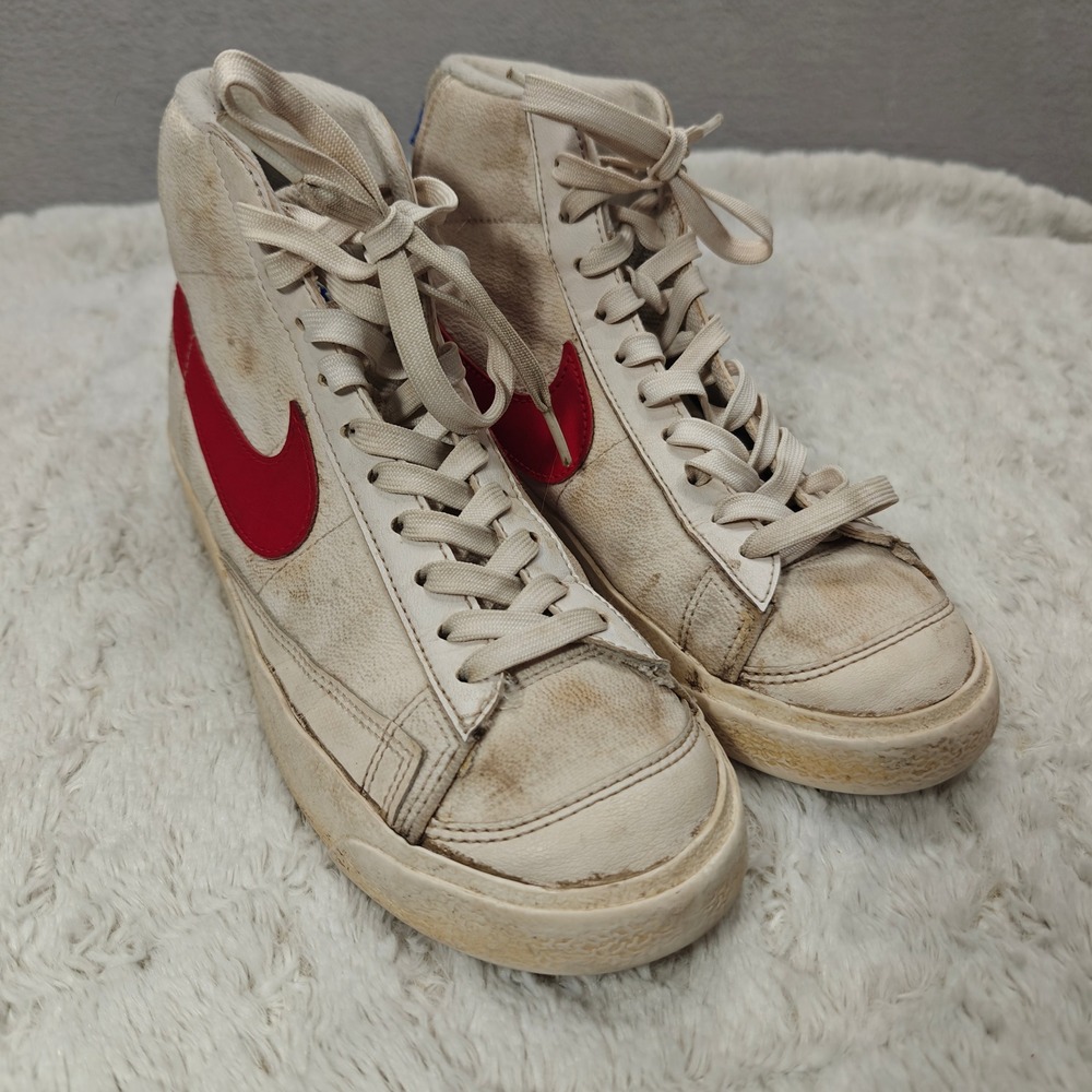 Nike Blazer Mid 77 Athletic Club Kids 5Y White Red DH9700-100 Retro Sporty Shoe